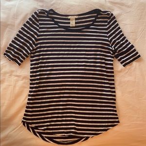 Navy & white striped shirt